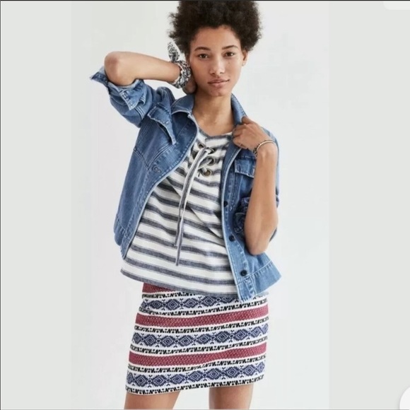 Madewell Jacquard Gamine Skirt Size 4 - Picture 1 of 8